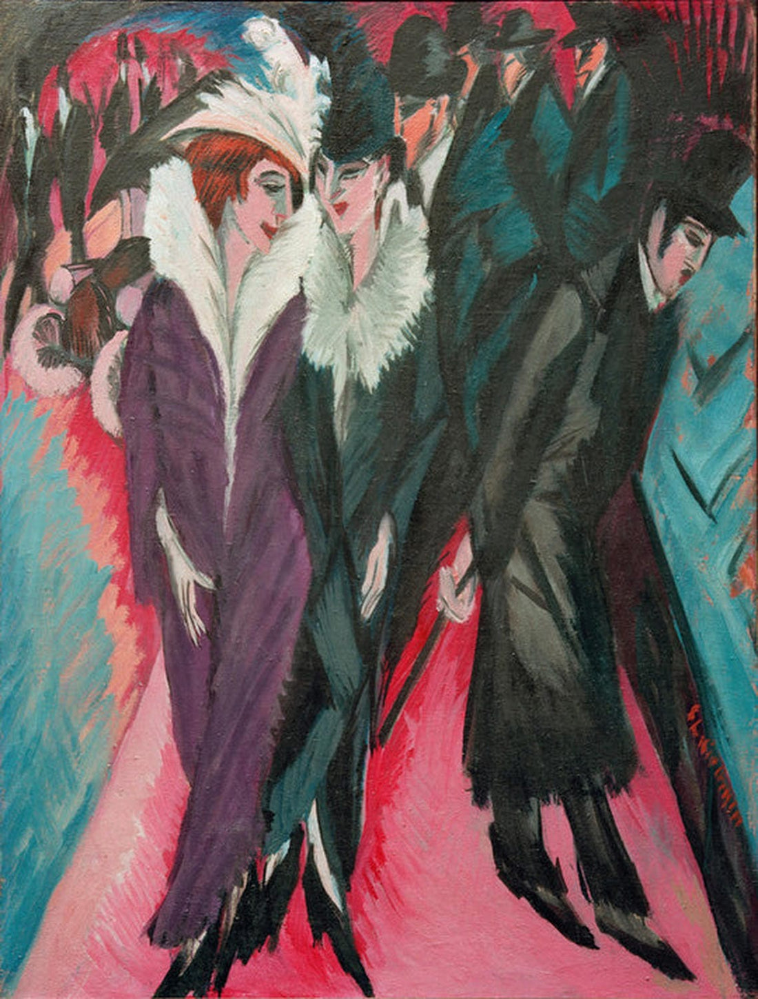 Die Straße von Ernst Ludwig Kirchner, 1913 – Großstadtszene des Expressionismus