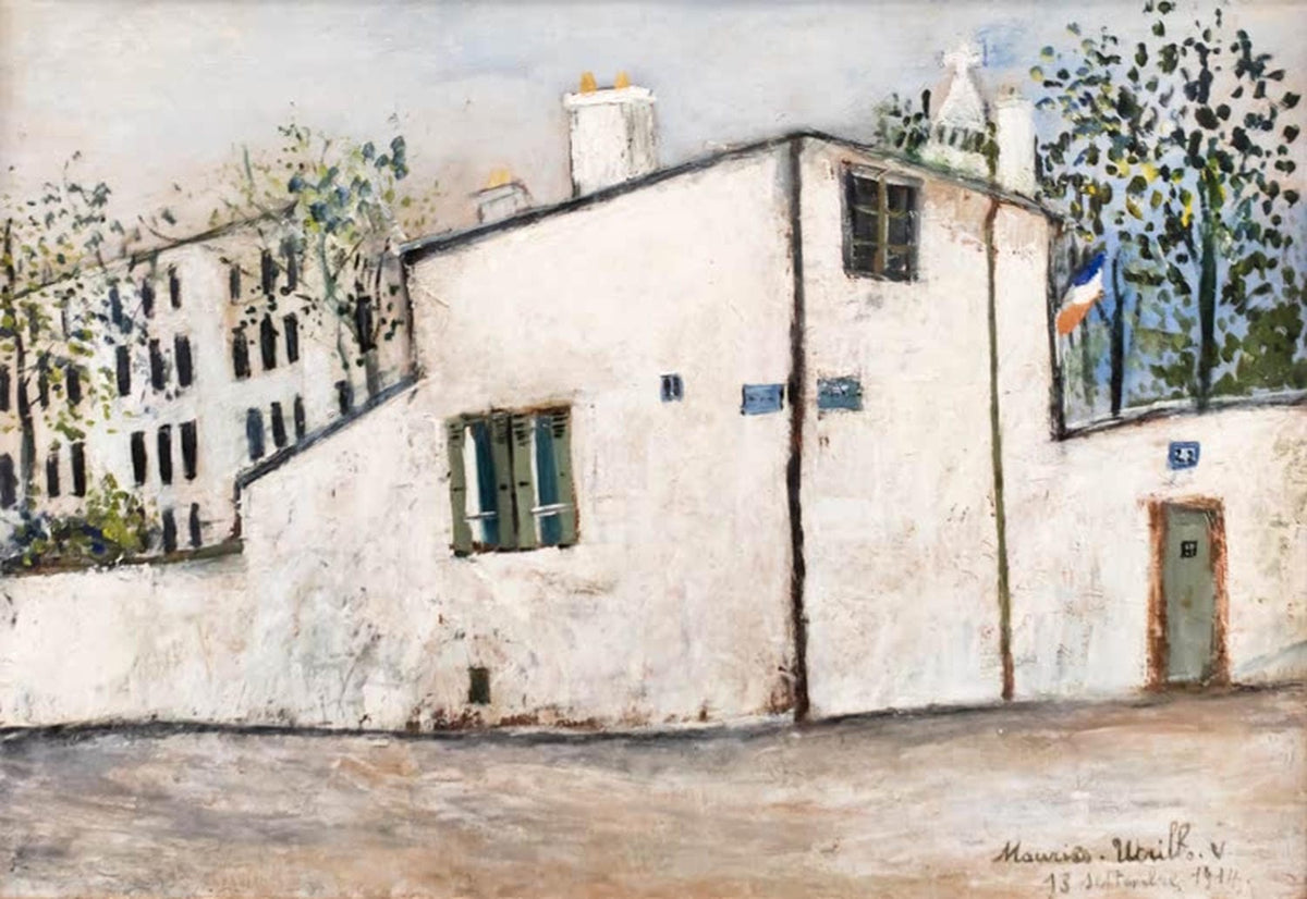 Maurice Utrillo "La Maison Berlioz" – stimmungsvolle Darstellung eines Montmartre-Hauses.
