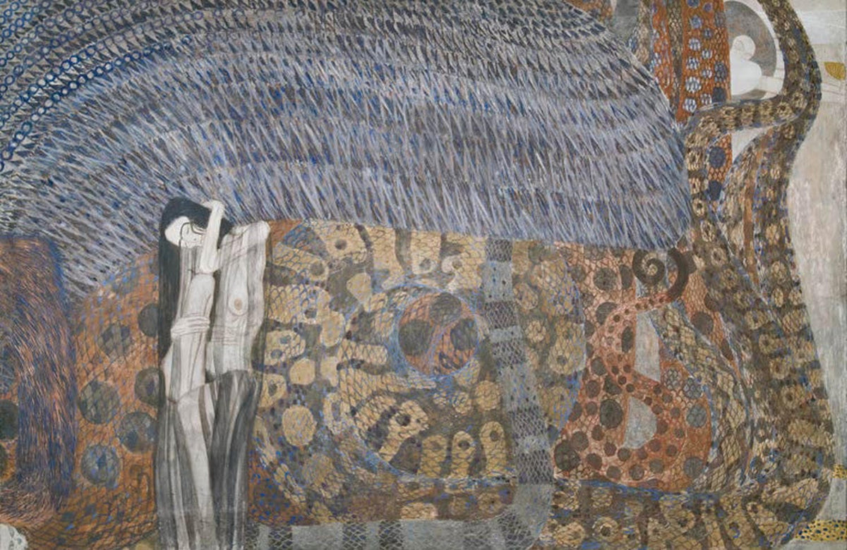 Beethovenfries Die feindlichen Gewalten Tafel 2 von Gustav Klimt als Kunstdruck
