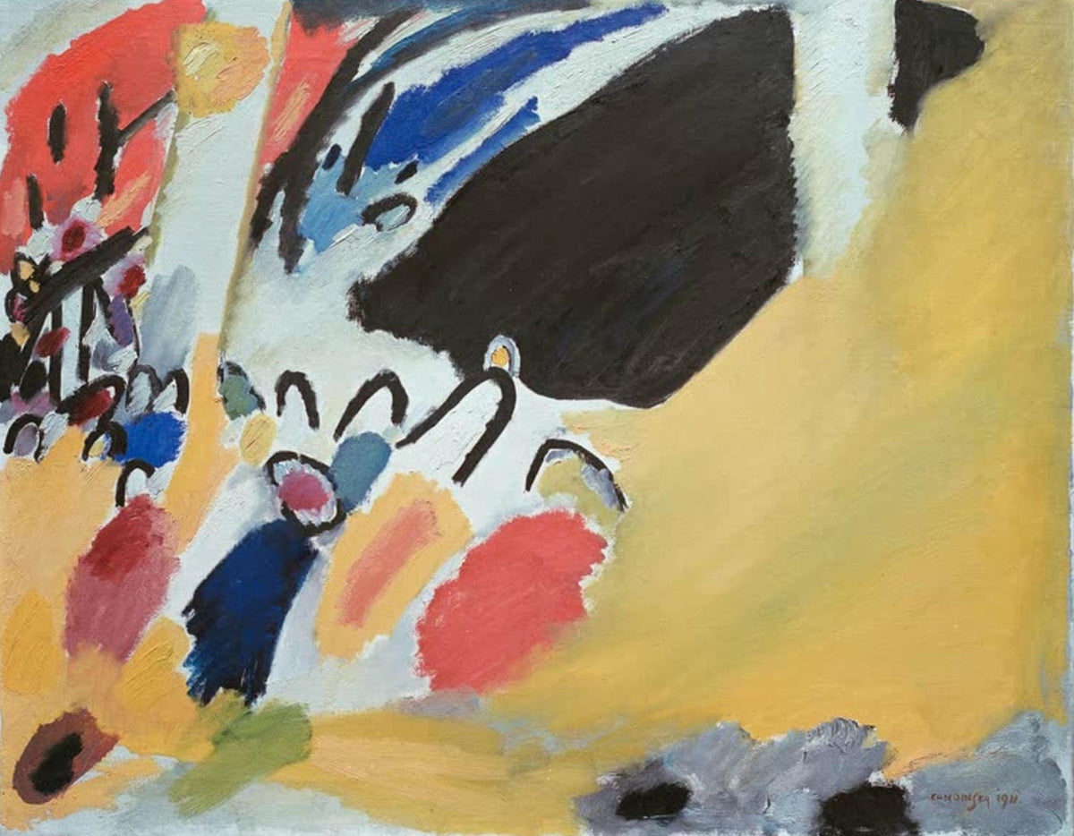 Wassily Kandinsky Gemälde „Impression III“ – abstrakte Komposition mit lebhaften Farben und dynamischen Formen.