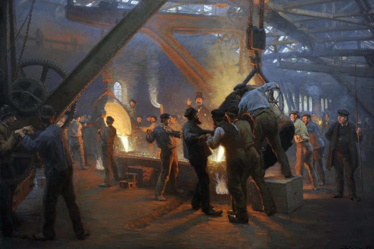 P. S. Krøyers „Die Eisengießerei, Burmeister & Wain“ als hochwertiger Kunstdruck – ein realistisches Meisterwerk über Arbeit, Technik und industrielle Kraft. Jetzt entdecken!