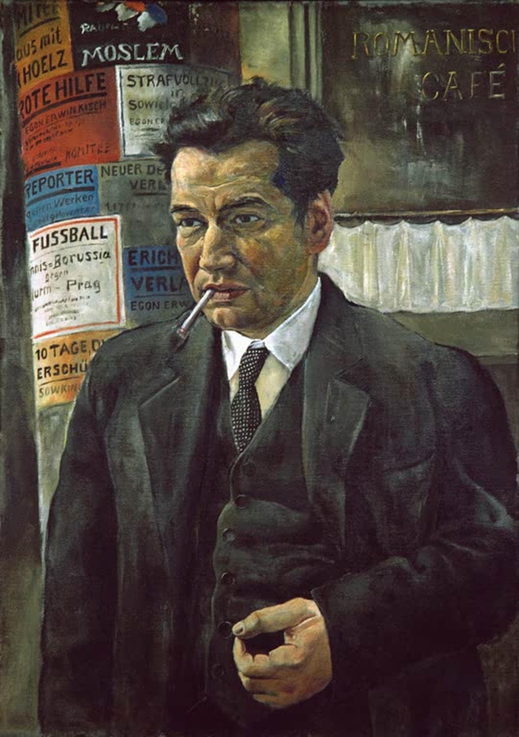 "Egon Erwin Kisch" von Rudolf Schlichter – sachliches Porträt des Schriftstellers.
