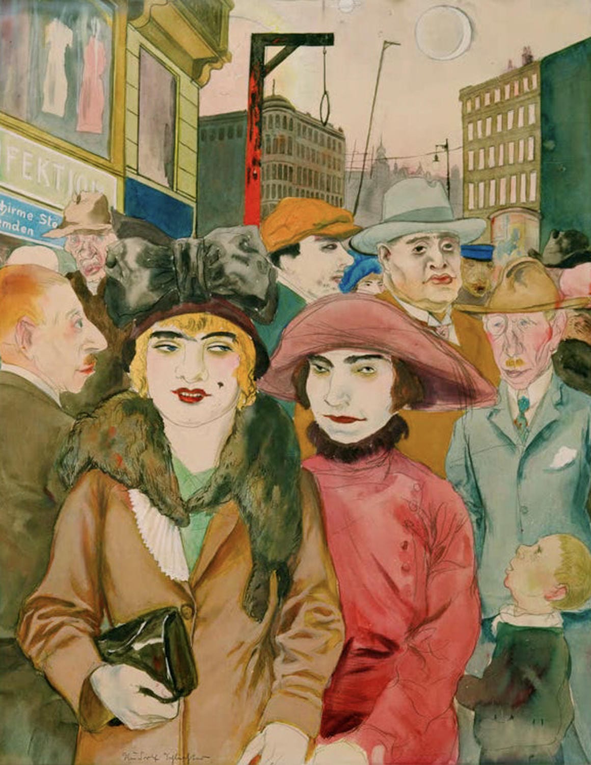 "Hausvogteiplatz" von Rudolf Schlichter – Berliner Stadtszene der 1920er Jahre.