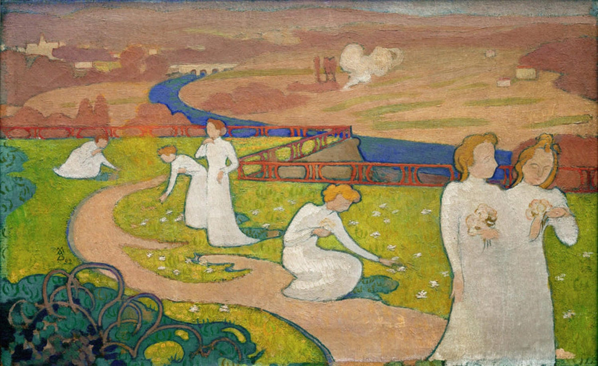 Maurice Denis’ „April“ als hochwertiger Kunstdruck – ein poetisches Frühlingsbild voller Leichtigkeit, Symbolik und dekorativer Klarheit. Jetzt entdecken!
