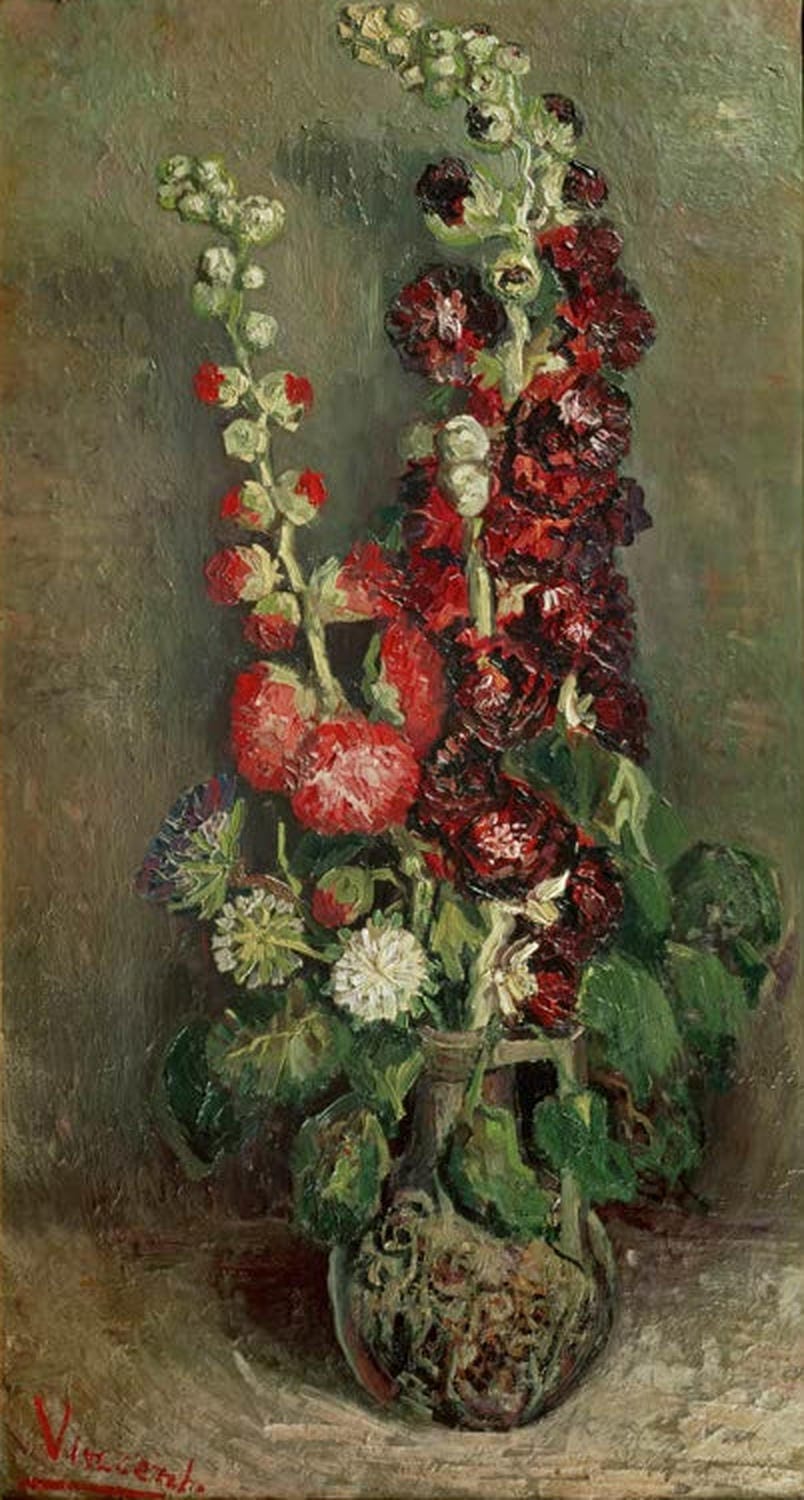 Vase mit Rosenmalven | Vincent van Gogh