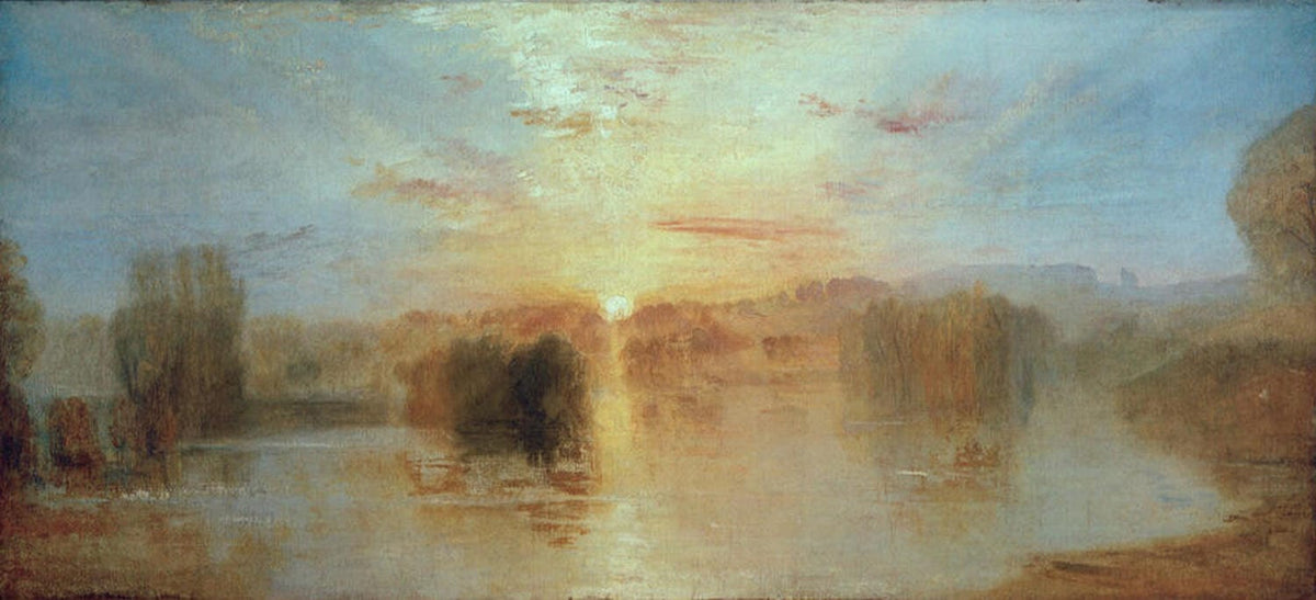 Turners „Der See, Petworth, Sonnenuntergang“ als hochwertiger Kunstdruck – ein romantisches Meisterwerk voller Licht, Farbe und stiller Atmosphäre. Jetzt entdecken!