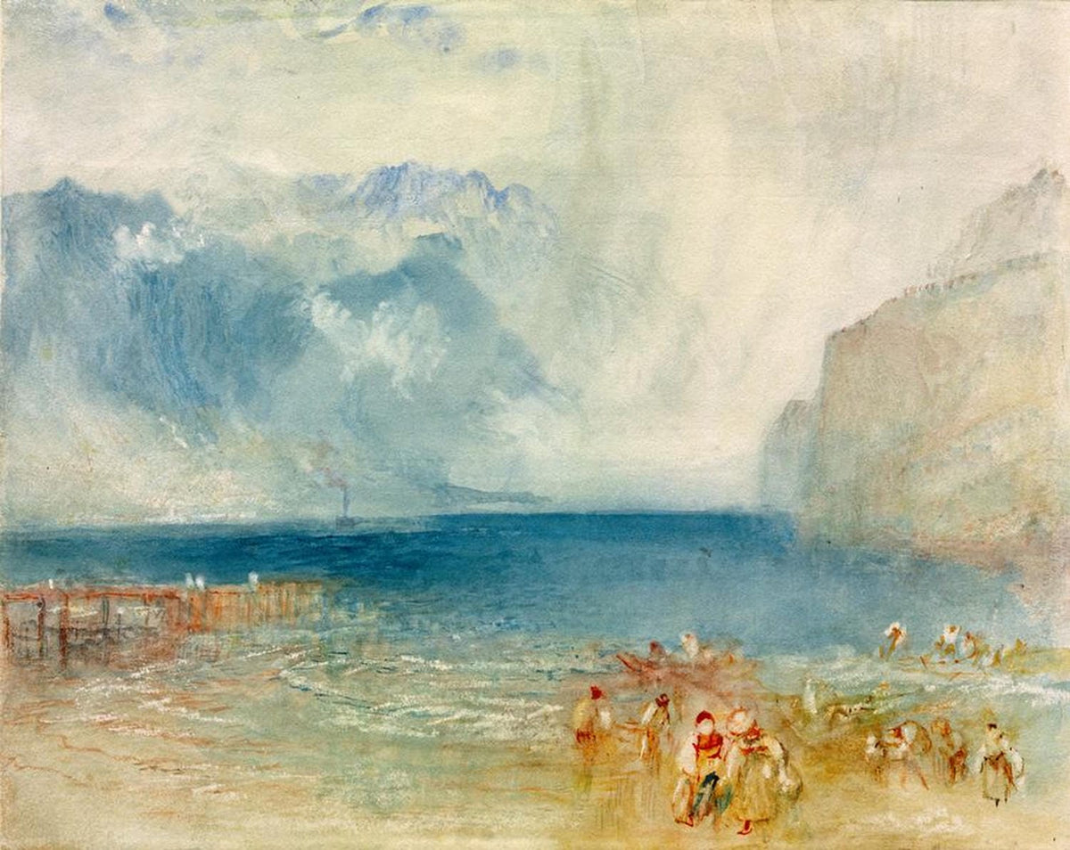 J. M. W. Turners „Vierwaldstätter See“ als hochwertiger Kunstdruck – ein romantisches Landschaftsgemälde voller Licht, Weite und natürlicher Erhabenheit. Jetzt entdecken!