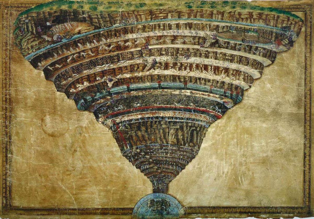 Illustration zu Dante Alighieris Göttlicher Komödie | Sandro Botticelli