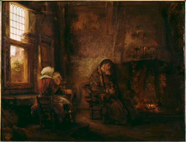 Der alte Tobias und seine Frau Hanna | Rembrandt van Rijn