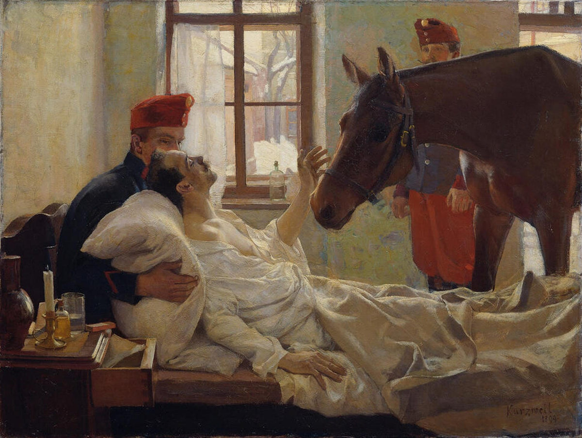 Maximilian Kurzweils "Ein lieber Besuch“ als hochwertiger Kunstdruck – ein Meisterwerk der Wiener Secession voller Eleganz, Ruhe und innerer Spannung. Jetzt entdecken!
