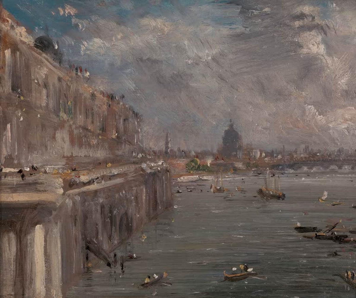 Somerset House Terrace from Waterloo Bridge - John Constable Kunstdruck auf Leinwand oder Poster mit Rahmenoptionen