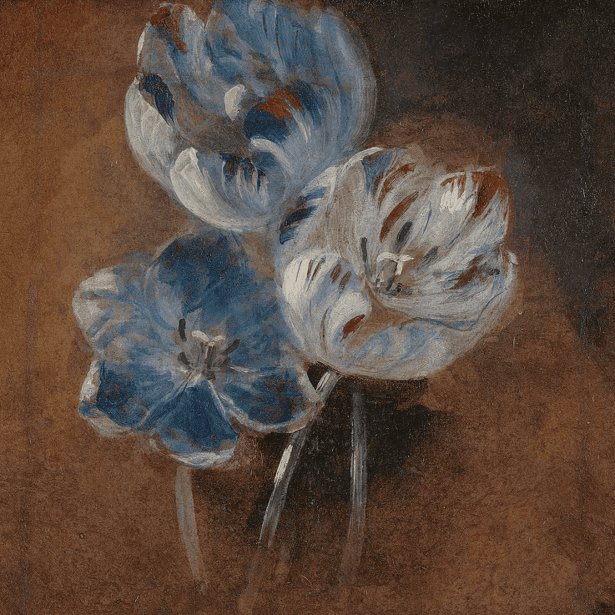 Studie von drei Papageientulpen Kunstdruck John Constable Blumen