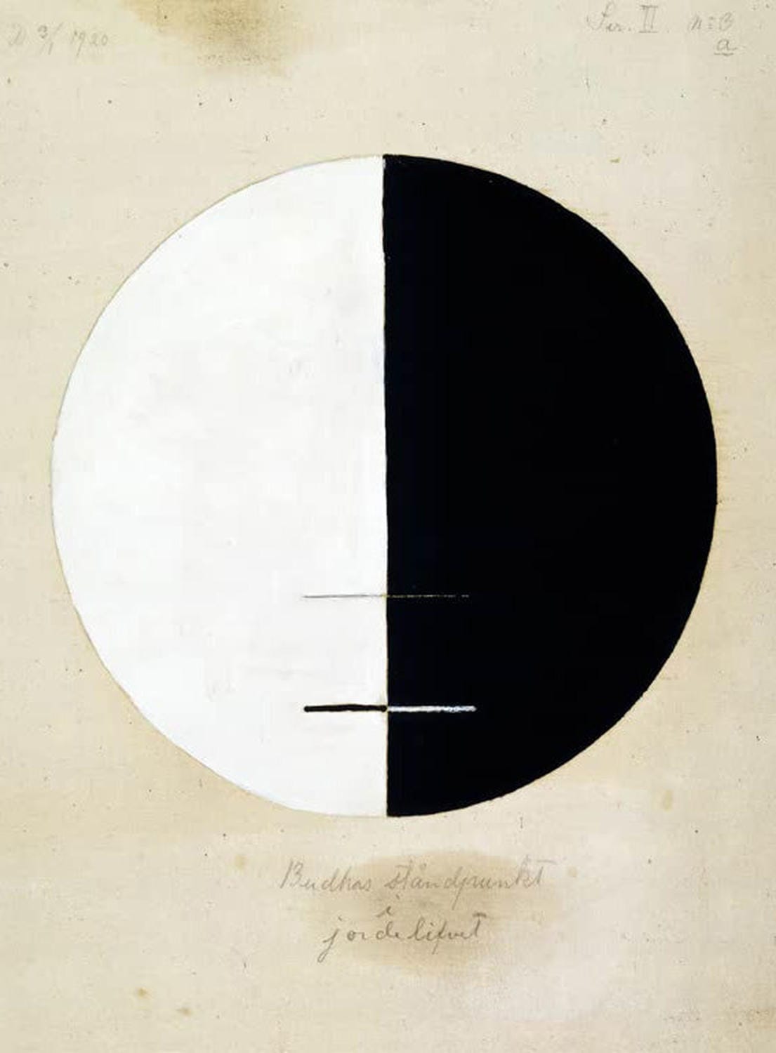 Kunstdruck „Buddhas Standpunkt im irdischen Leben“ von Hilma af Klint 