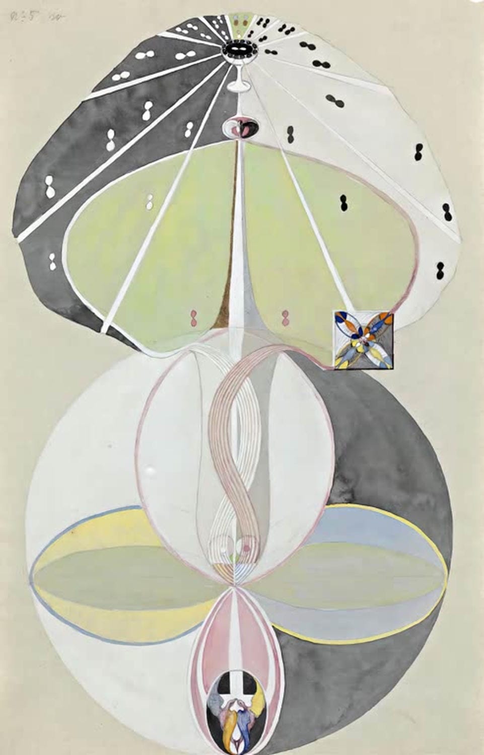 Der Baum der Erkenntnis Nr. 5 von Hilma af Klint als Kunstdruck