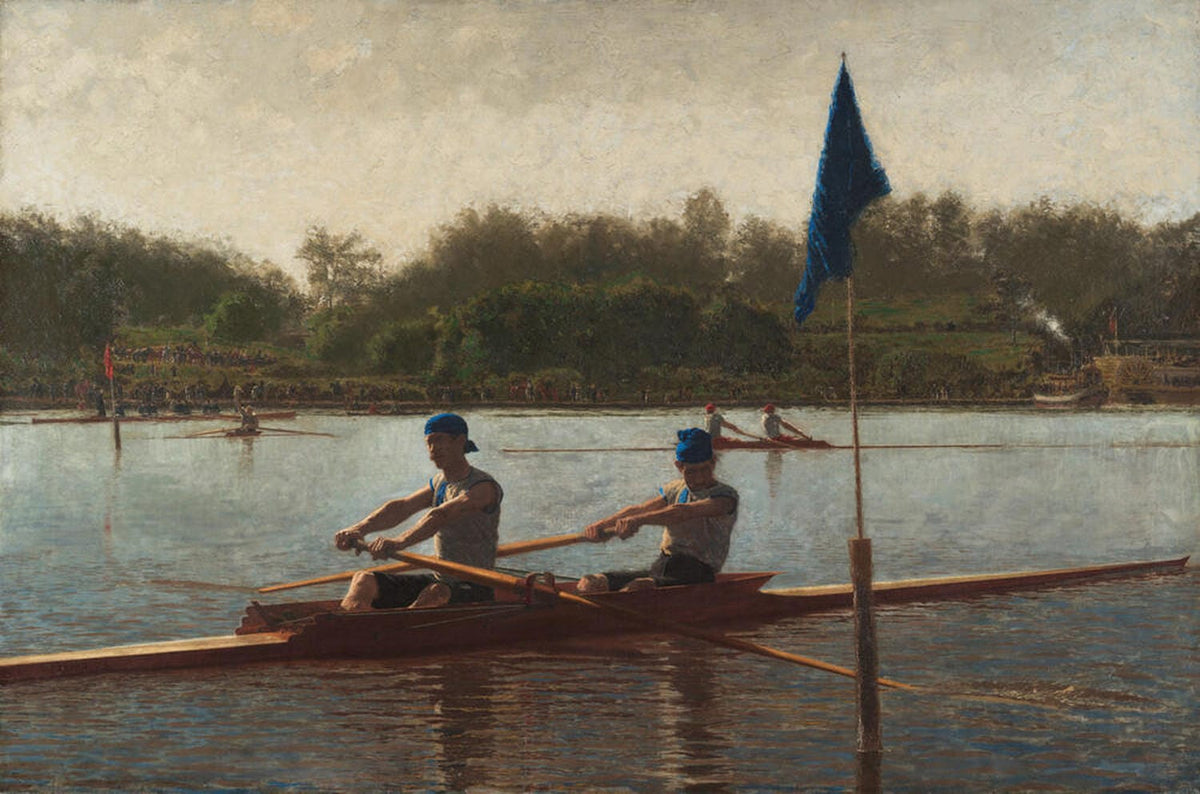 Thomas Eakins’ „Die Biglin-Brüder wenden am Pfahl“ als hochwertiger Kunstdruck – ein realistisches Meisterwerk voller Dynamik, Präzision und sportlicher Intensität. Jetzt online entdecken!