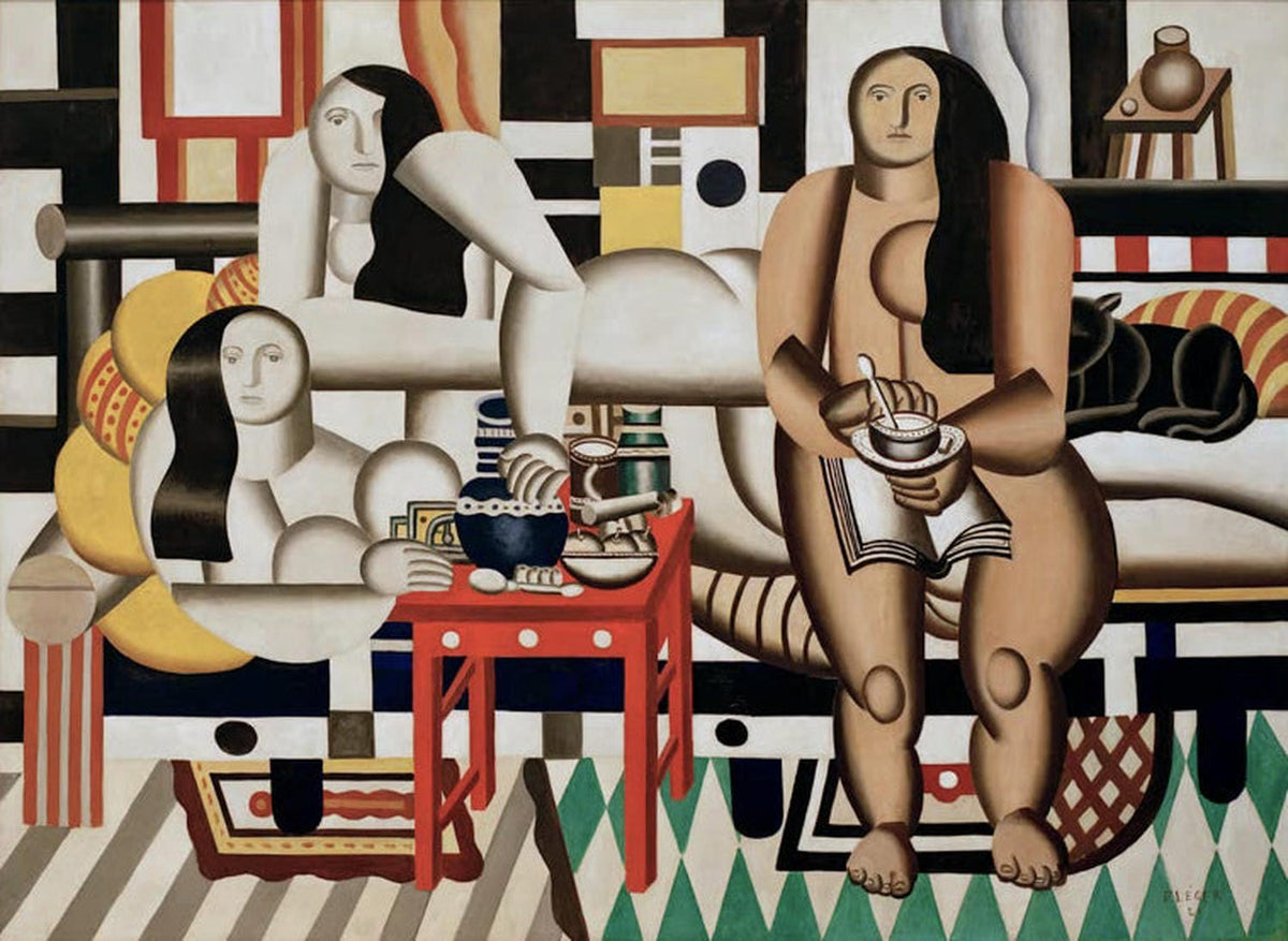 "Das große Frühstück" von Fernand Léger – kubistische Darstellung einer Essensszene mit kräftigen Farben.