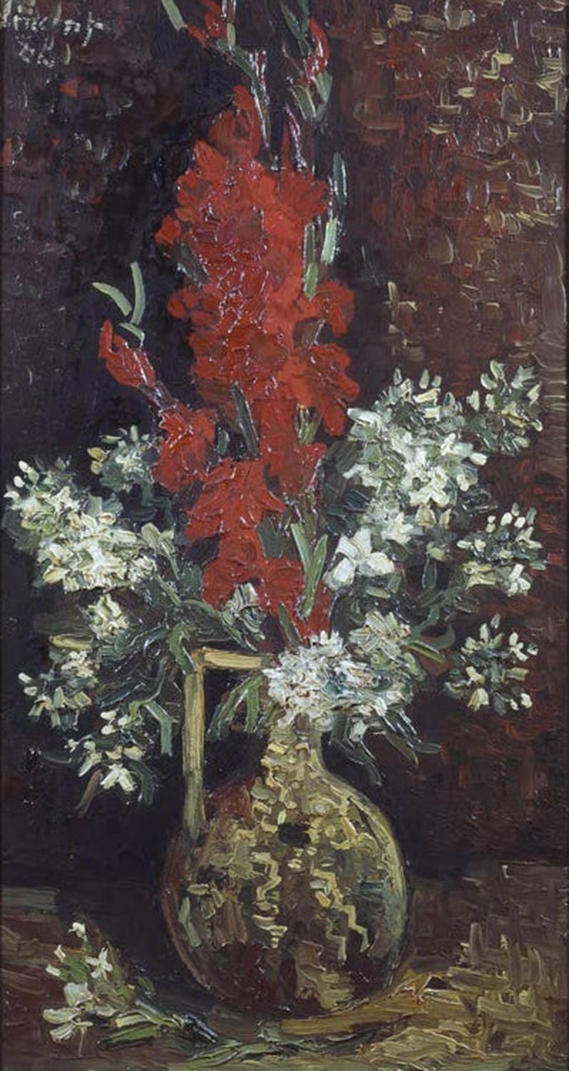 Vase mit Gladiolen und Nelken | Vincent Van Gogh