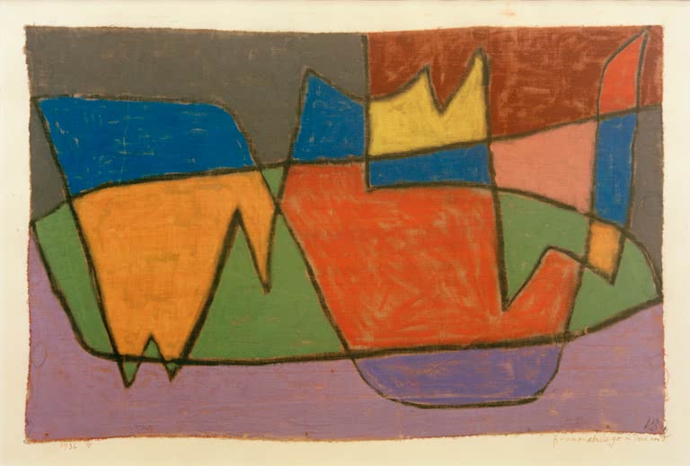 Kunstdruck „Blumenanlage im Park von V.“ von Paul Klee, handgefertigt in Deutschland