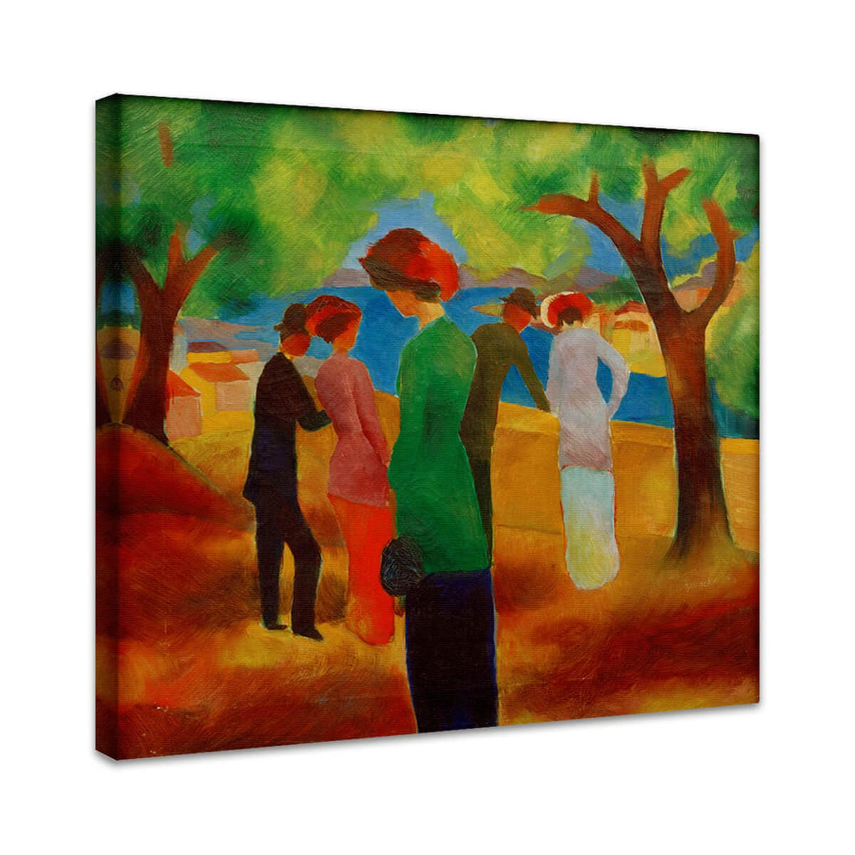 Dame in grüner Jacke | August Macke