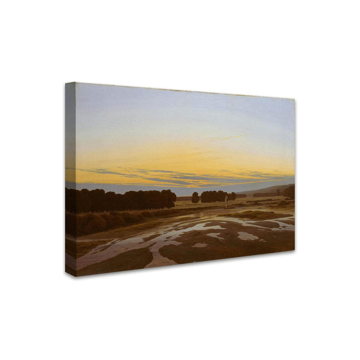 Das große Gehege Caspar David Friedrich auf Leinwand gezogen und perspektivisch dargestellt