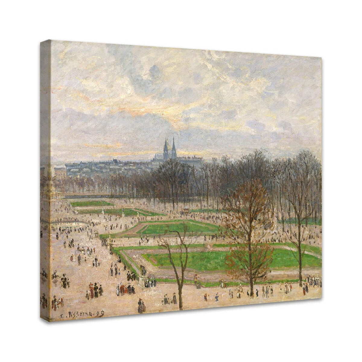 Der Garten der Tuilerien an einem Winternachmittag | Camille Pissarro
