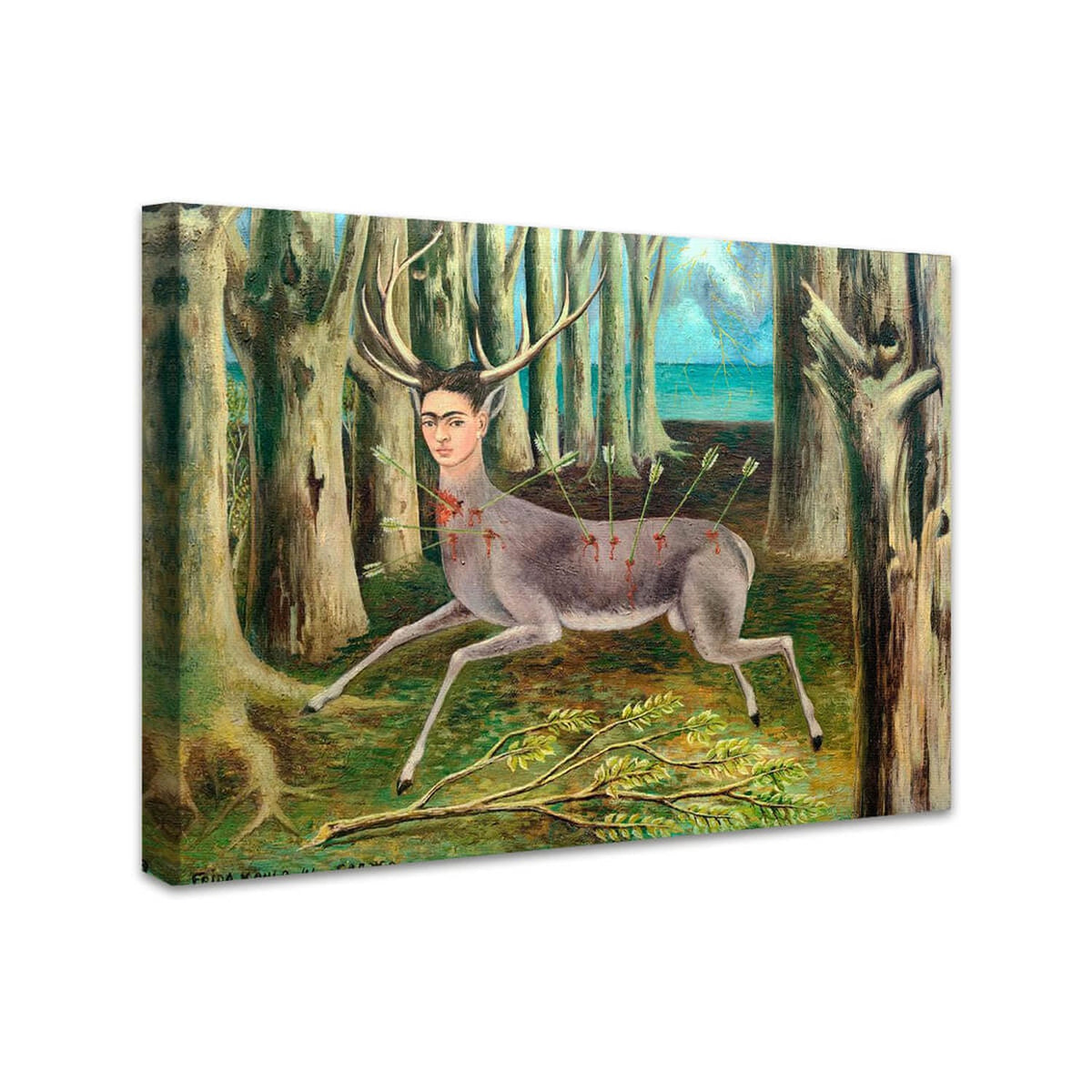 Der verletzte Hirsch Frida Kahlo auf Leinwand