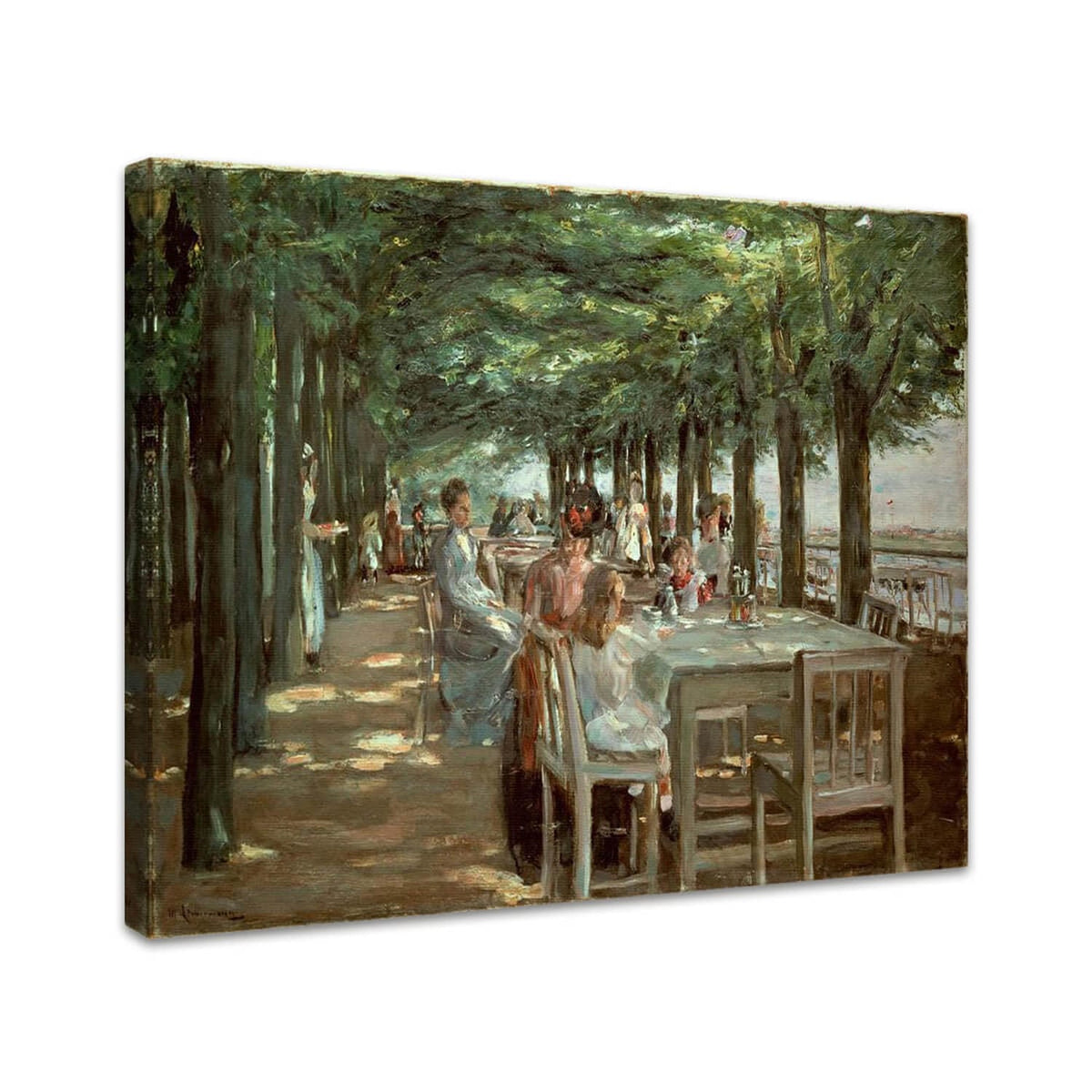 Die Terrasse im Restaurant Jacob in Nienstedten an der Elbe | Max Liebermann