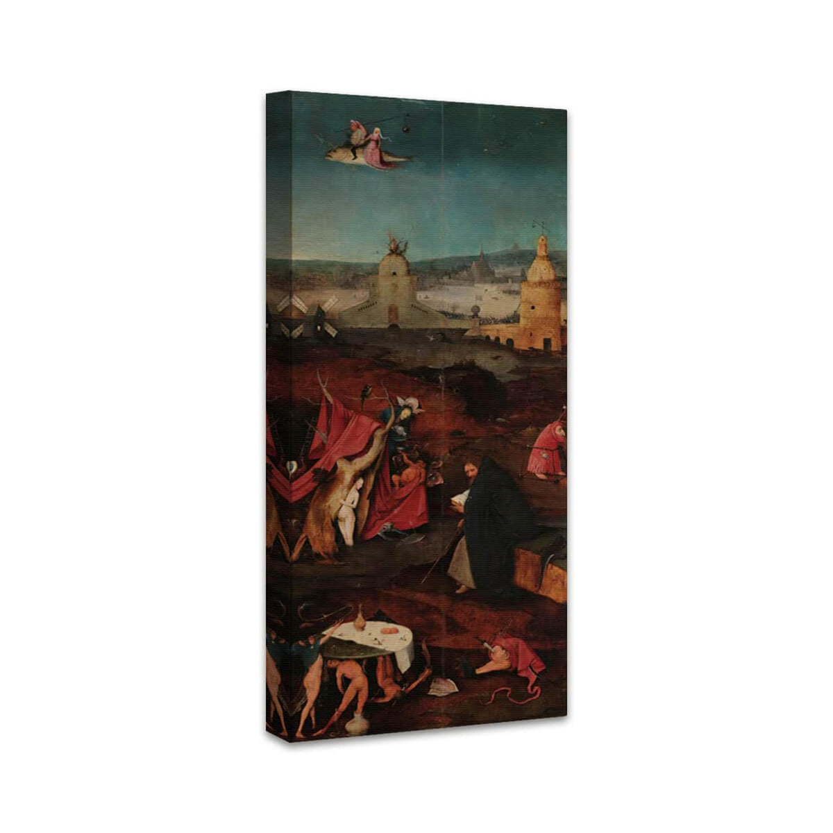 Die Versuchung des heiligen Antonius (linker Flügel) | Hieronymus Bosch