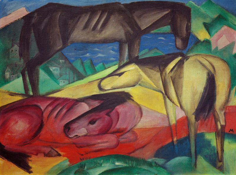 Drei Pferde II, kleinere Fassung | Franz Marc