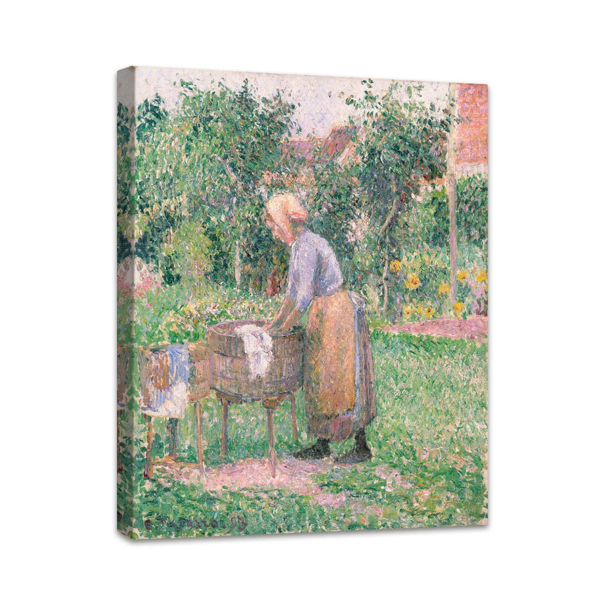 Eine Wäscherin in Éragny | Camille Pissarro