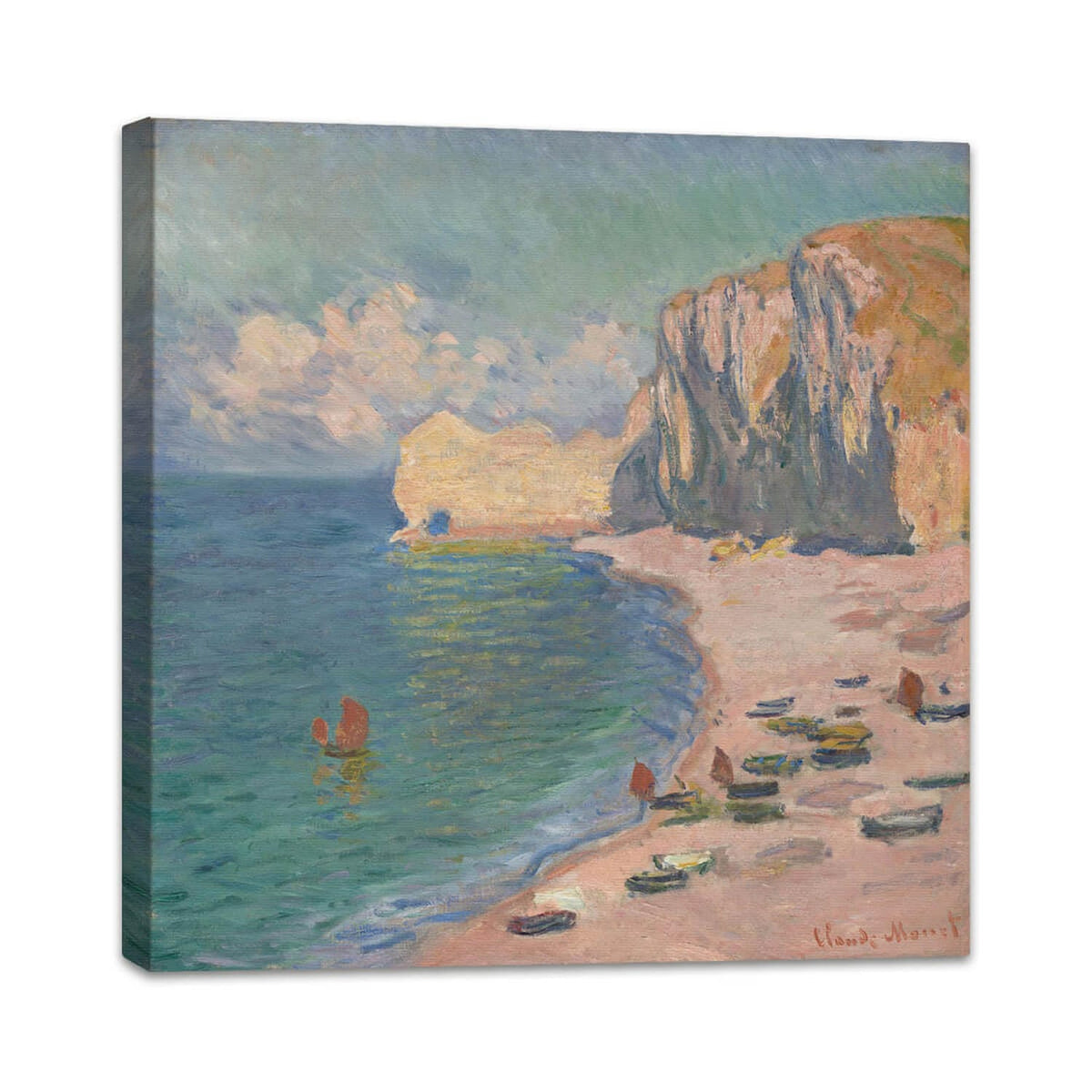 Étretat: Der Strand und die Falaise d'Amont | Claude Monet