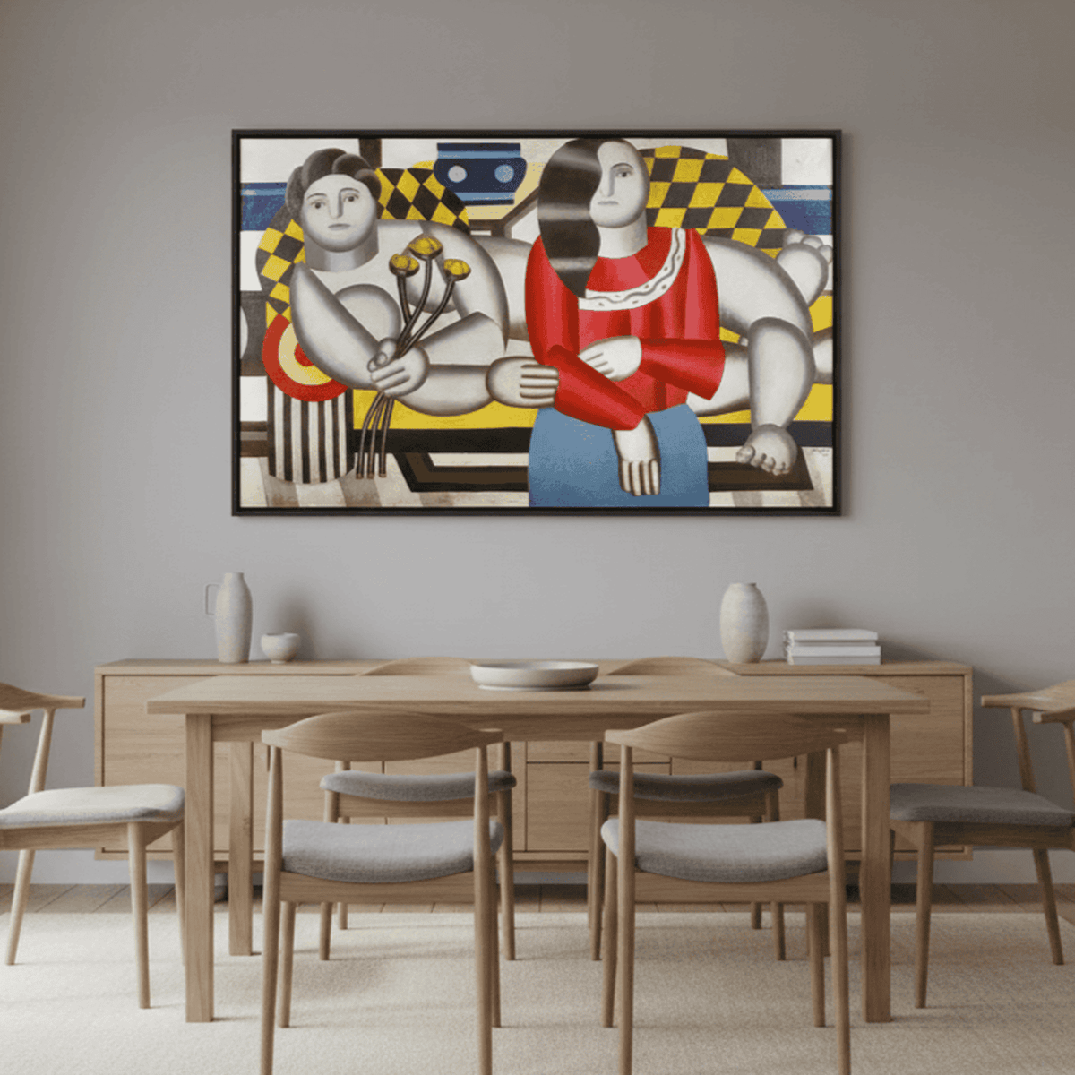 Frau, Blumen haltend | Fernand Léger
