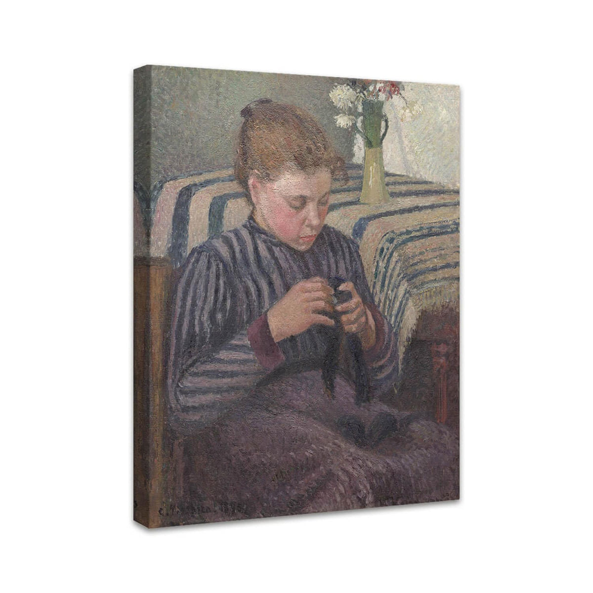 Frau beim Ausbessern | Camille Pissarro