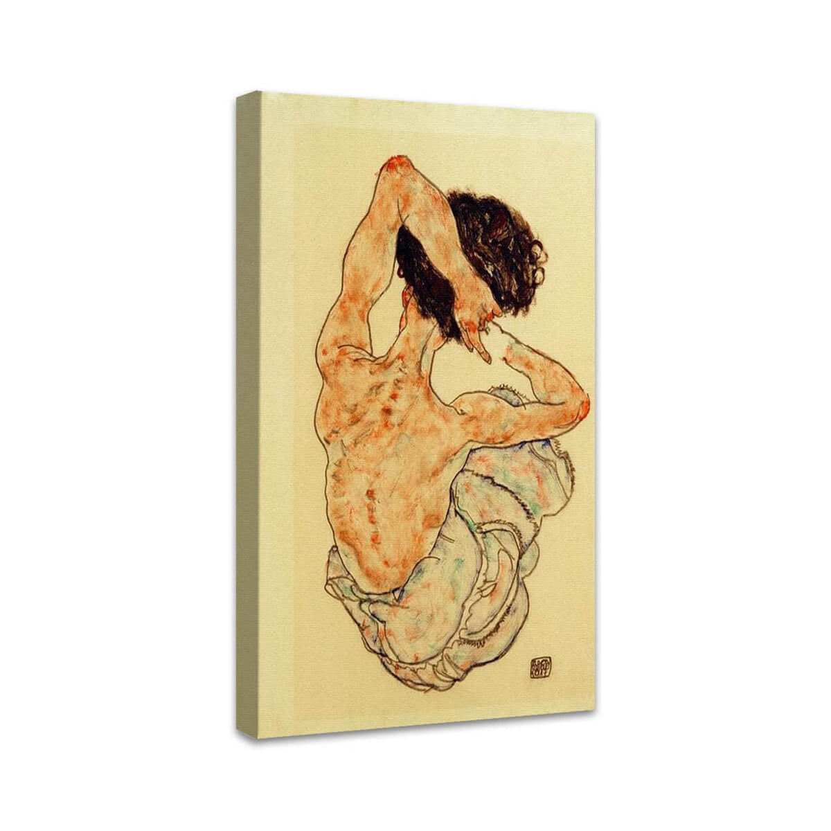 Frauenakt von hinten gesehen | Egon Schiele