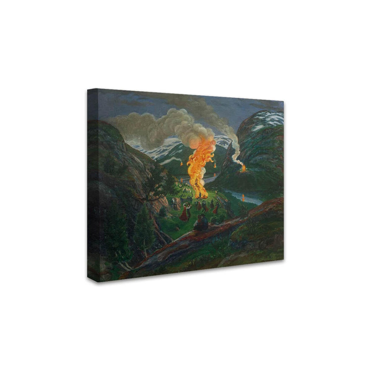 Freudenfeuer in der Mittsommernacht | Nikolai Astrup