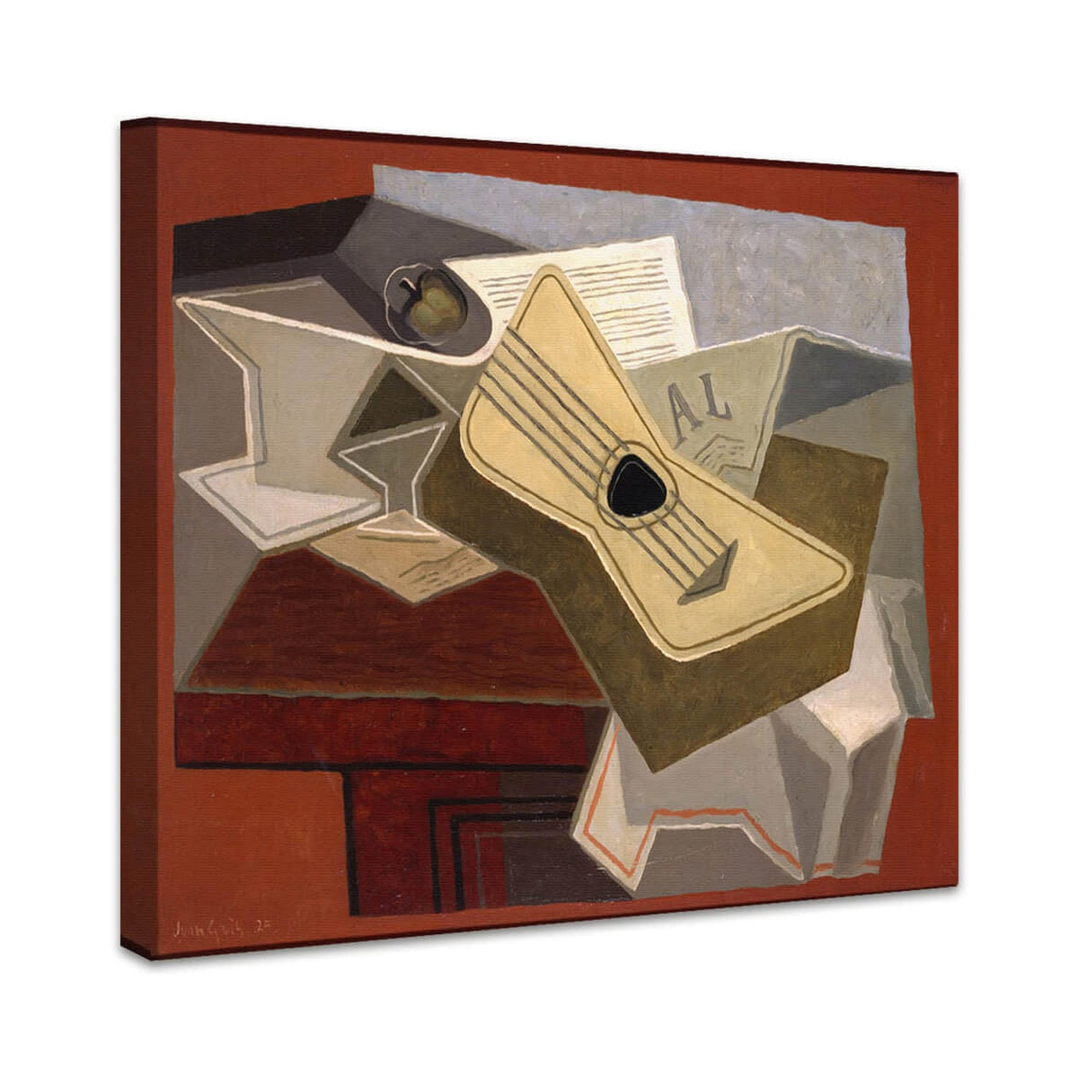 Gitarre und Zeitung | Juan Gris