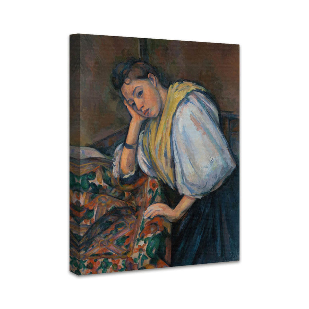 Junge italienische Frau an einem Tisch | Paul Cézanne