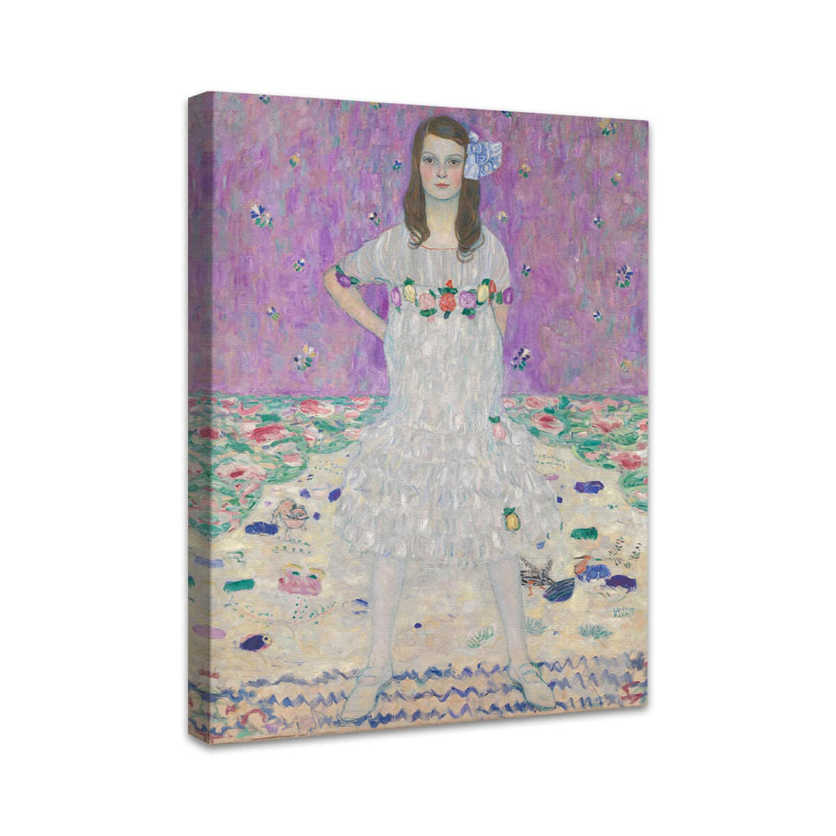 Mäda Primavesi (1903–2000) | Gustav Klimt perspektivisch dargestellt auf Leinwand gespannt