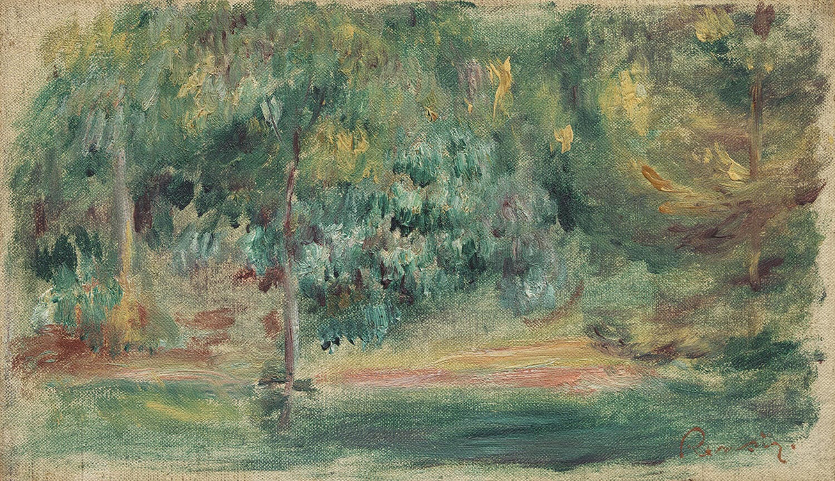 Der Schweinehirt von Paul Gauguin, postimpressionistisches Gemälde mit symbolischer Darstellung des ländlichen Lebens und der Harmonie zwischen Mensch und Natur.