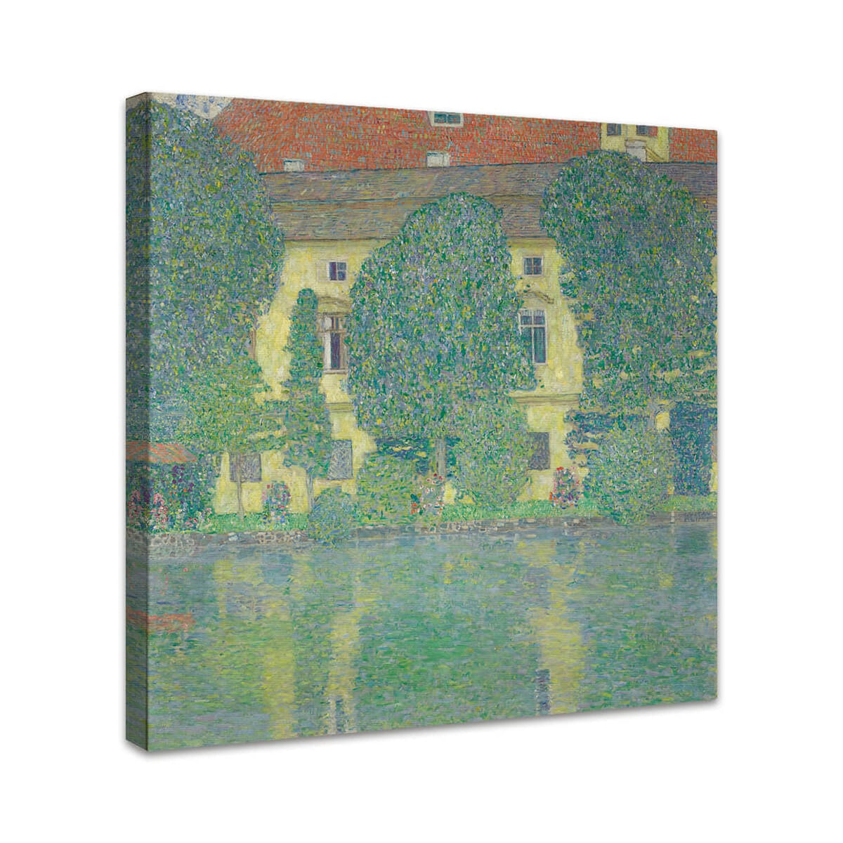 Schloss Kammer am Attersee III | Gustav Klimt perspektivisch dargestellt auf Leinwand gespannt