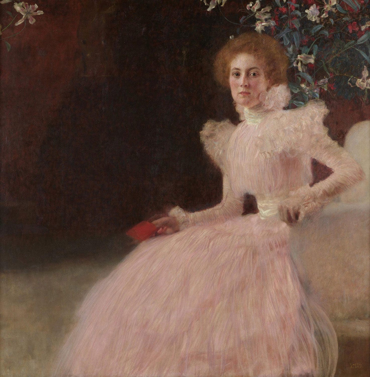 Sonja Knips, Gemälde von Gustav Klimt, 1898, elegante Porträtkunst im Jugendstil.