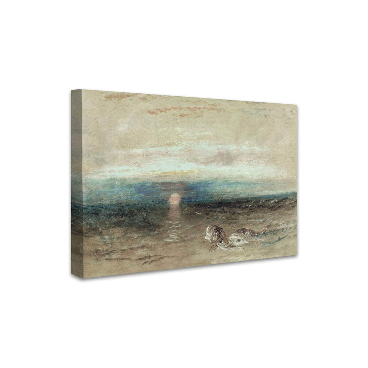 Sonnenuntergang über dem Meer mit Knurrhähnen | William Turner