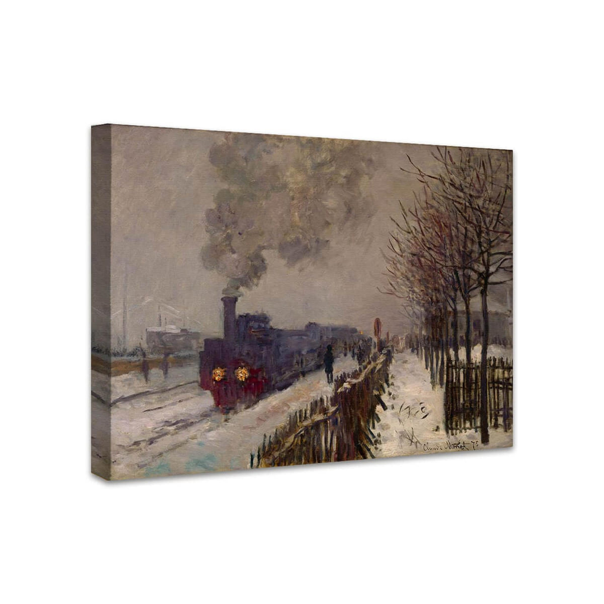 Zug im Schnee, die Lokomotive | Claude Monet