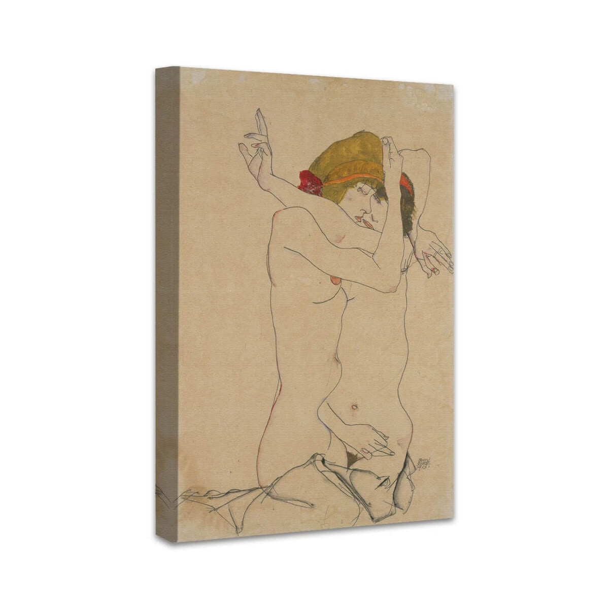 Zwei Frauen in Umarmung | Egon Schiele