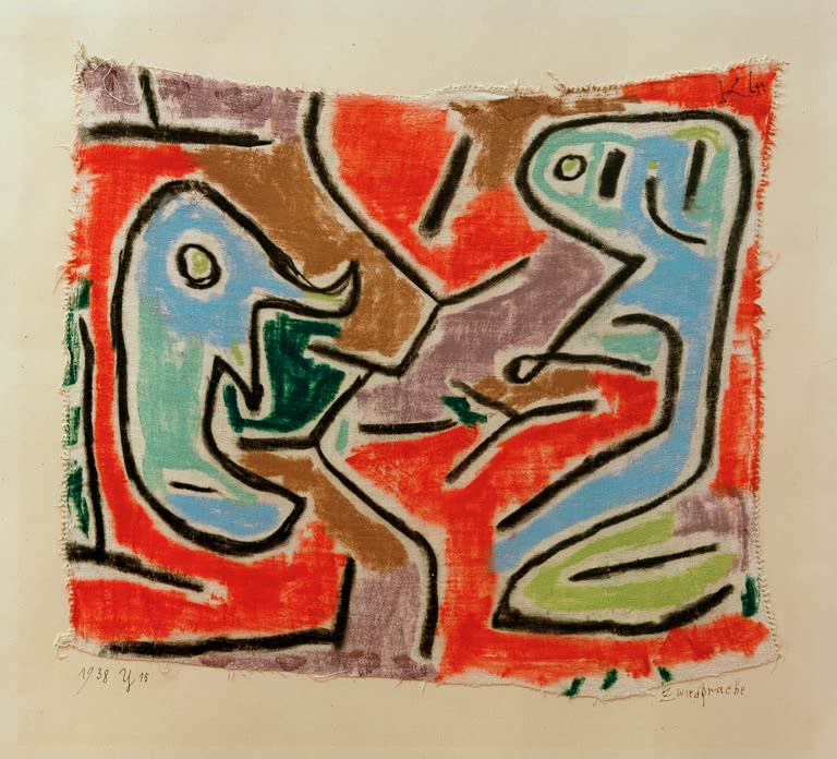 Kunstdruck „Zwiesprache“ von Paul Klee, handgefertigt in Deutschland