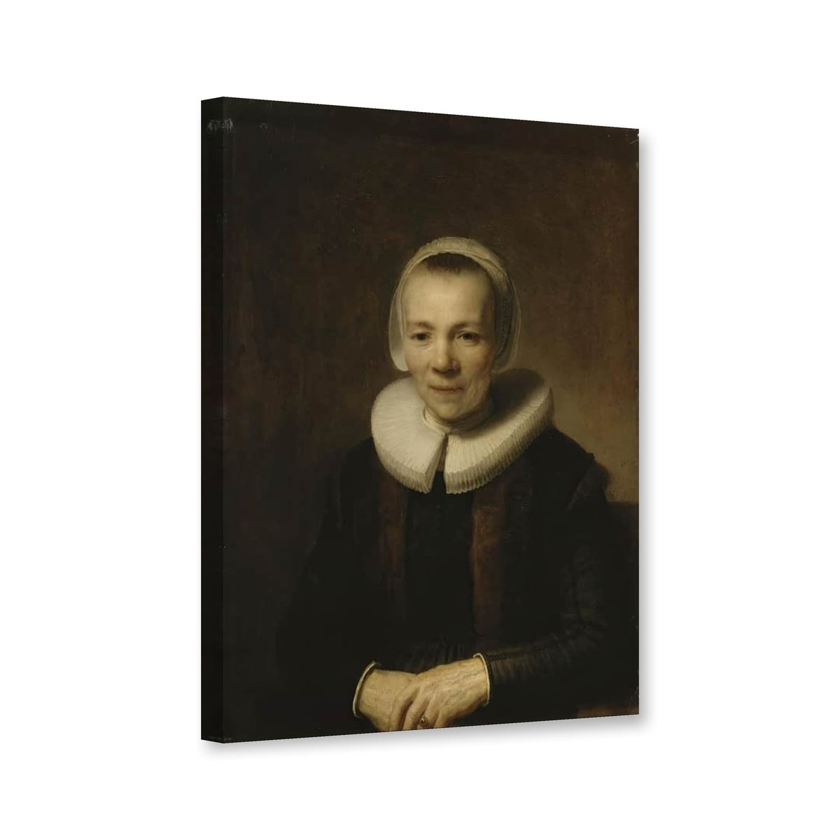 Baertje Martens von Rembrandt van Rijn als Leinwand – Perspektivansicht
