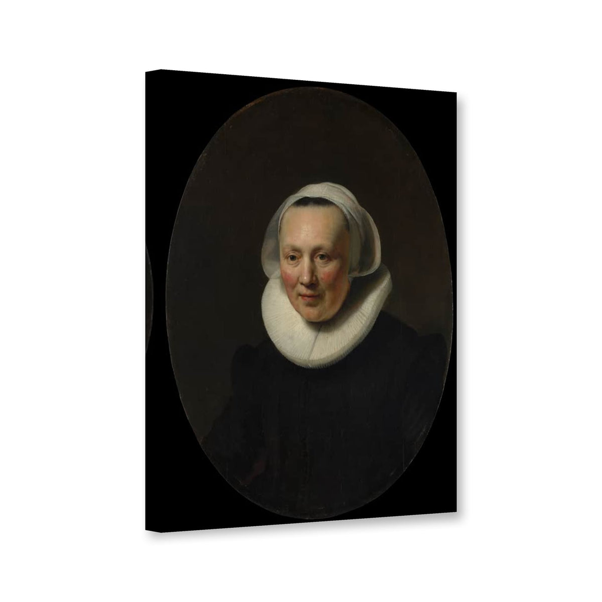 Bildnis einer Frau von Rembrandt Harmenszoon van Rijn
Rembrandt Harmensz. van Rijn
Rembrandt van Rijn als Leinwand – Perspektivansicht