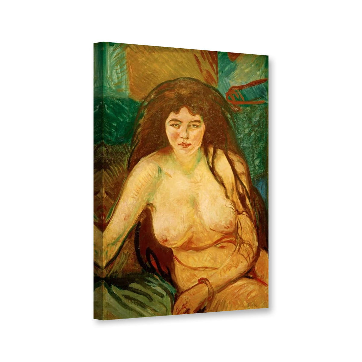 Das Biest von Edvard Munch als Leinwand – Perspektivansicht