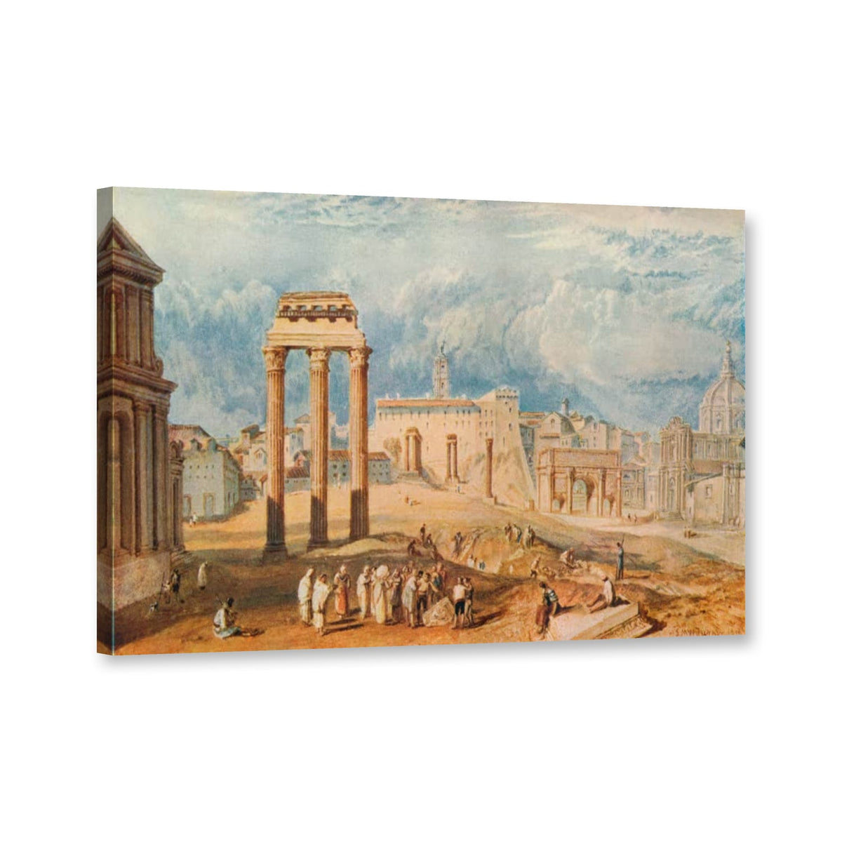 Das Forum Romanum von William Turner als Leinwand – Perspektivansicht