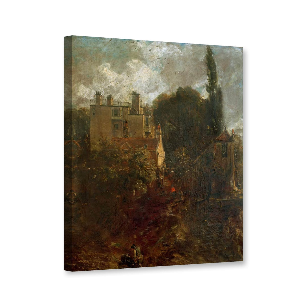 Das Haus des Admirals in Hampstead, genannt The Grove von John Constable als Leinwand – Perspektivansicht